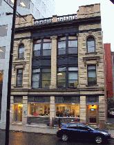 Acadian Recorder Building from the steps of Province House